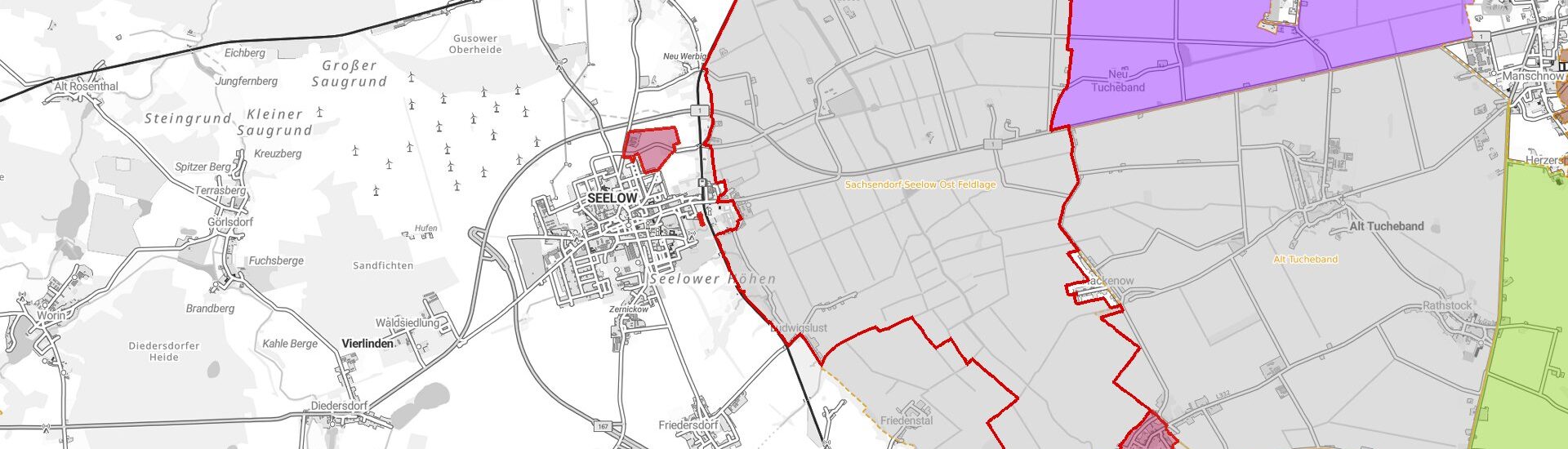 Verfahrensgebiet Sachsendorf - Seelow Ost